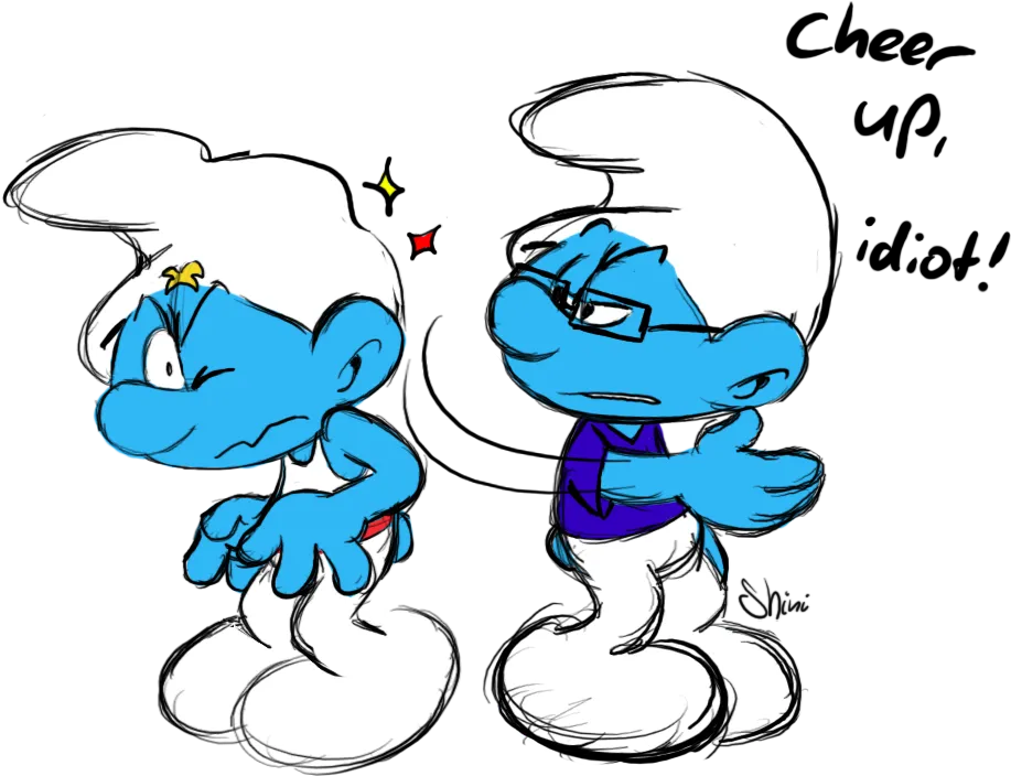 Smurfs Clumsy Smurf, funny pose, cute expression, free png
